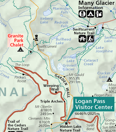 Granite Park area trails map